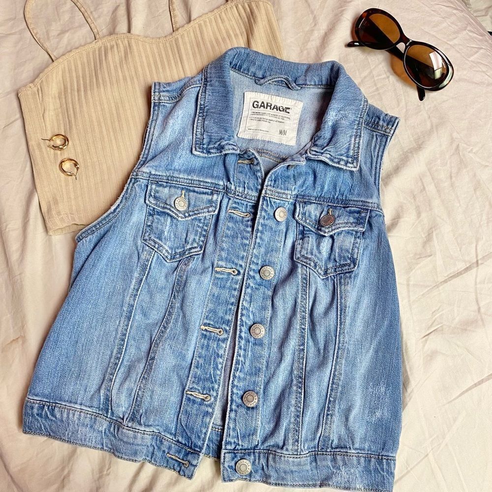 Garage Sleeveless Jean Jacket